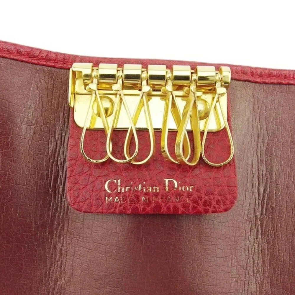 Dior Key holder Red gold Women Authentic secondhand